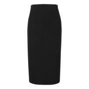 Max Mara Studio Svart dragkedja bak pennkjol Black, Dam