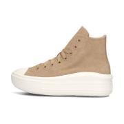 Converse Brun Teddy High Top Platform Sneakers Brown, Dam