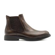 Ambitious Klassisk Läder Chelsea Boot med Moderna Detaljer Brown, Herr