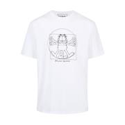 Iceberg T-shirt med Vitruviansk Garfield-tryck White, Herr