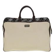 Burberry Vintage Pre-owned Canvas handvskor Beige, Dam