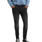 Lee Skinny Malone Jeans - Slim Fit Black, Herr