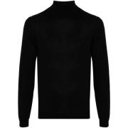 Roberto Collina Lyxig Turtleneck Sweater Nero Black, Herr