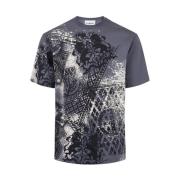 Iceberg T-shirt med allover Discharged Cards Gray, Herr