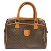 Celine Vintage Pre-owned Canvas handvskor Brown, Dam