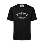 Iceberg T-shirt med isberglogotyp Black, Herr