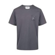 Iceberg Kortärmad T-shirt med tryck och broderi Gray, Herr