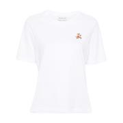 Maison Kitsuné Speedy Fox Patch Comfort T-Shirt White, Dam