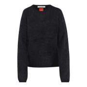 Absolut Cashmere Stilren Stickad Topp Black, Dam