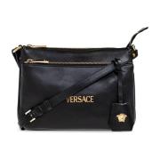 Versace Läder axelväska Black, Dam