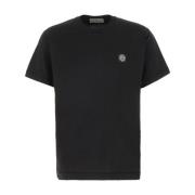 Stone Island Casual Bomull T-shirt för Män Black, Herr