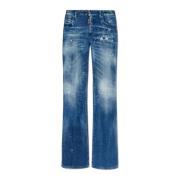 Dsquared2 Jeans Medium Waist Flare Blue, Dam