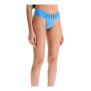 Christopher Esber Rynkad Orbit Bikini Botten med Metall Detalj Blue, D...