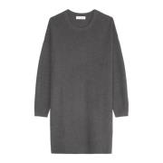 Marc O'Polo Stickad klänning oversized Gray, Dam