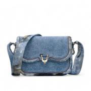 Claris Virot Denim Axelväska Manon Blue, Dam