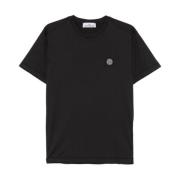 Stone Island Svart T-shirt för Män Stilfull Black, Herr