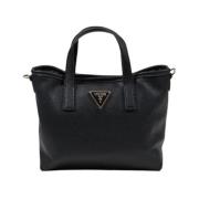 Guess Svart Polyuretan Medium Handväska Black, Dam