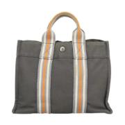 Hermès Vintage Pre-owned Canvas handvskor Gray, Dam