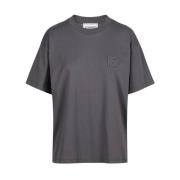 Iceberg Normal passform T-shirt i bomullsjersey Gray, Dam