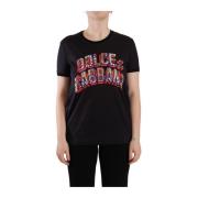 Dolce & Gabbana Svart Logotopp Italiensk Stil Black, Dam