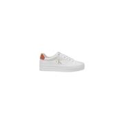 Calvin Klein Jeans Låg Topp Lädersneakers White, Dam