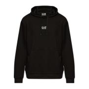 Emporio Armani EA7 Sweatshirt med logotyp Black, Herr