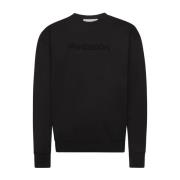 JW Anderson Svart Sweatshirt med Unik Brodyr Black, Herr