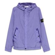 Stone Island Lila Nylon Huva Jacka Purple, Herr