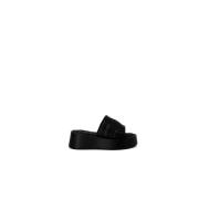 Furla 6cm Klack Läder Sandal Kollektion Black, Dam