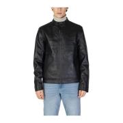 GAS Svart Polyester Bomullsblandad Jacka Black, Herr