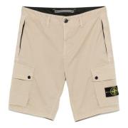 Stone Island Cargo Bermuda Shorts Beige Beige, Herr