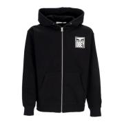 Obey Ikon Dragkedja Fleece Svart Hoodie Black, Herr