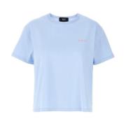 A.p.c. Blå Ros Boxy T-shirt Blue, Dam