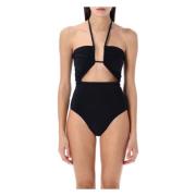 Rick Owens Svart Prong Bather Badkläder Black, Dam