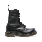 Dr. Martens Svarta läder snörstövlar Black, Dam