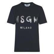 Msgm Svarta T-shirts och Polos Black, Dam