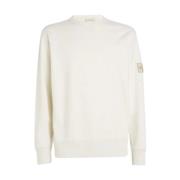 Calvin Klein Jeans Crew Neck Sweatshirt White, Herr