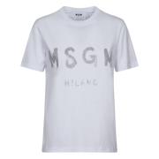 Msgm Stiliga T-shirts och Polos White, Dam