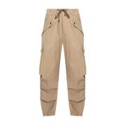 Dries Van Noten Cargobyxor med 3D-fickor Brown, Herr