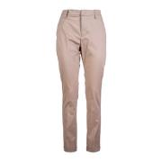 Dondup Lätt bomull Chino byxor. Slim fit. Beige, Herr