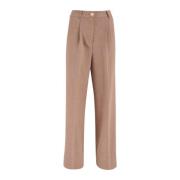 YES ZEE Chinos med elastisk midja och fickor Beige, Dam