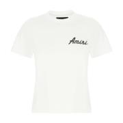 Amiri Avslappnad Bomull T-shirt för Män White, Dam