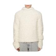 Acne Studios Stickad Modell Tröja White, Herr