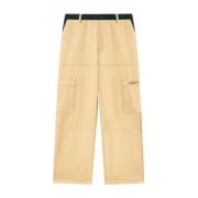 Off White Cargobyxor med stora fickor Beige, Herr