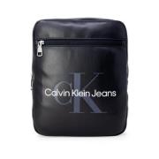 Calvin Klein Justerbar Rem Polyester Väska Kollektion Black, Herr