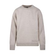 Max Mara Rund Hals Sweatshirt i Albino Beige, Dam