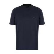 Emporio Armani Flocked Logo Crewneck T-shirt Blue, Herr