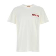 Marni Vit Jersey T-shirt White, Herr