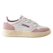 Autry Vita lädersneakers med rosa mocka White, Dam