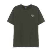 A.p.c. Ekologisk Bomull T-Shirt Stand Rue Madame Green, Dam